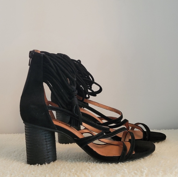 Jeffrey Campbell Despina Strappy Sandal Heel Shoes Black Size 8.5 - Picture 5 of 10